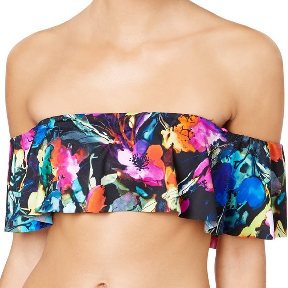 Bikini Painted Posie Swimsuit Top Bar III NWT - Picture 1 of 3